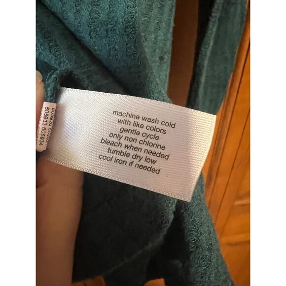 Lane Bryant Women's VNeck Waffle Knit Lightweight Long Sleeve Tee Teal SZ 18/20 - Picture 7 of 9